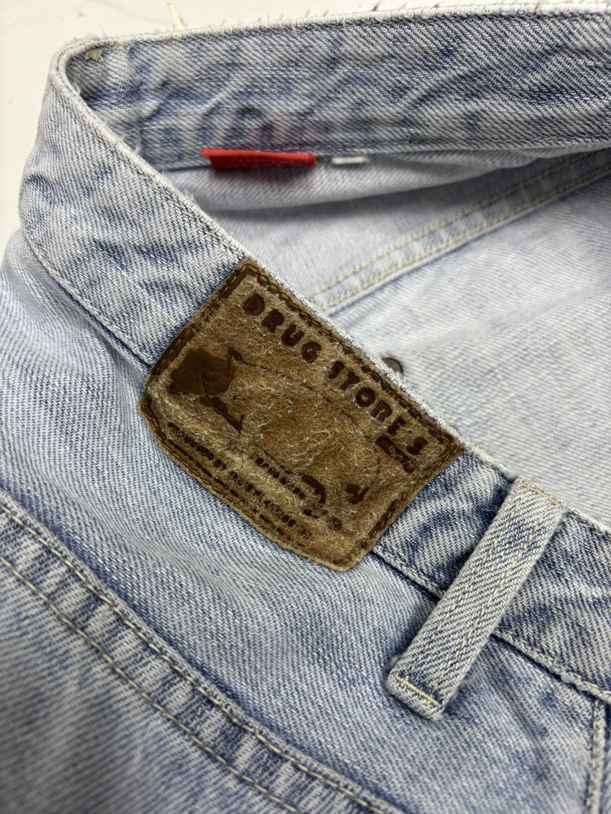 Hysteric Glamour 🔥BAGGY JEANS DISTRESSED DENIM DRUG STORE’S PATCHWORK JEANS Size US 33 - 10 Thumbnail