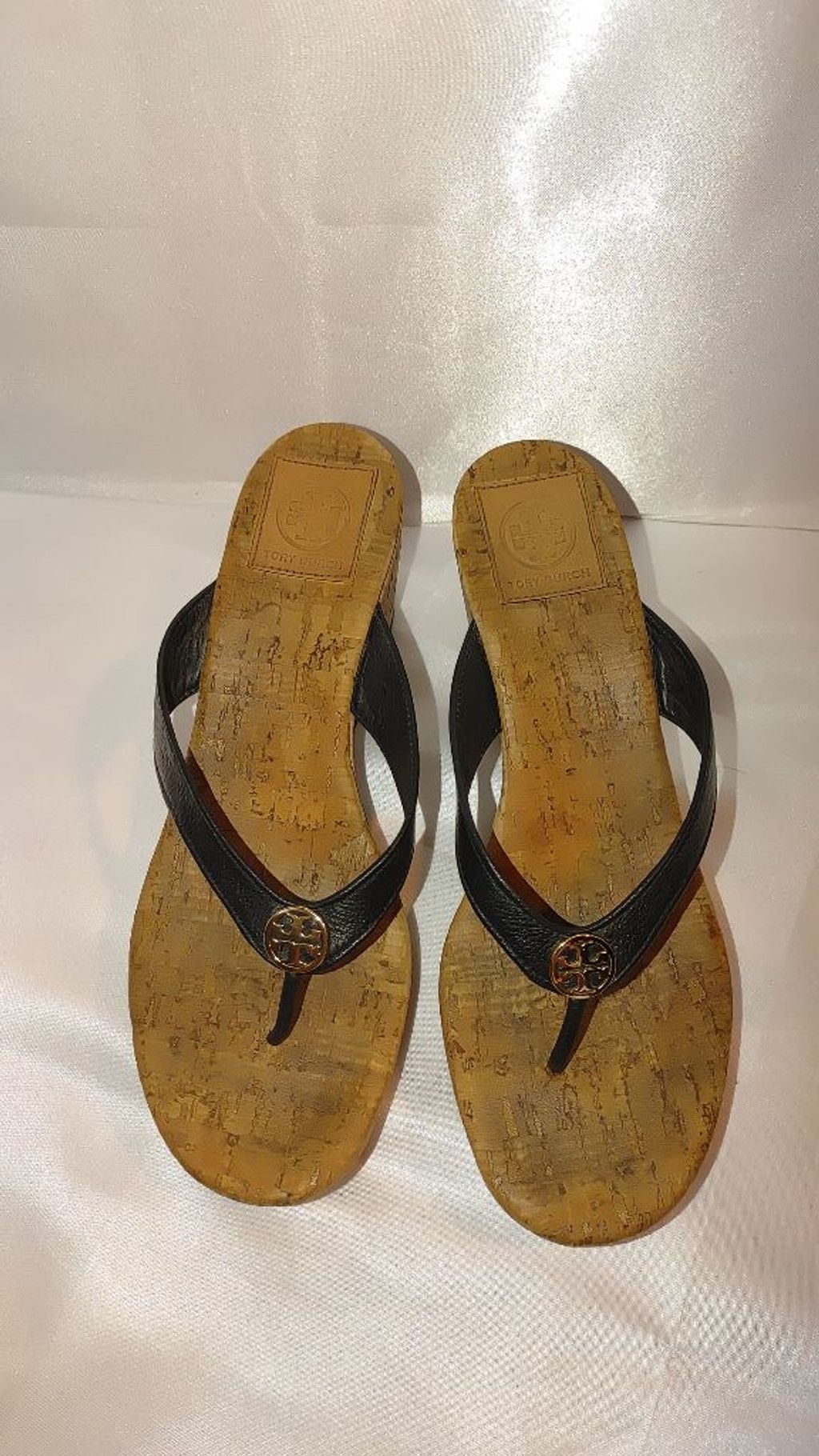 Tory Burch Tory Burch Salem Napa Leather & Cork Wedge Sandals Size 9M Size US 9 / IT 39 - 5 Thumbnail