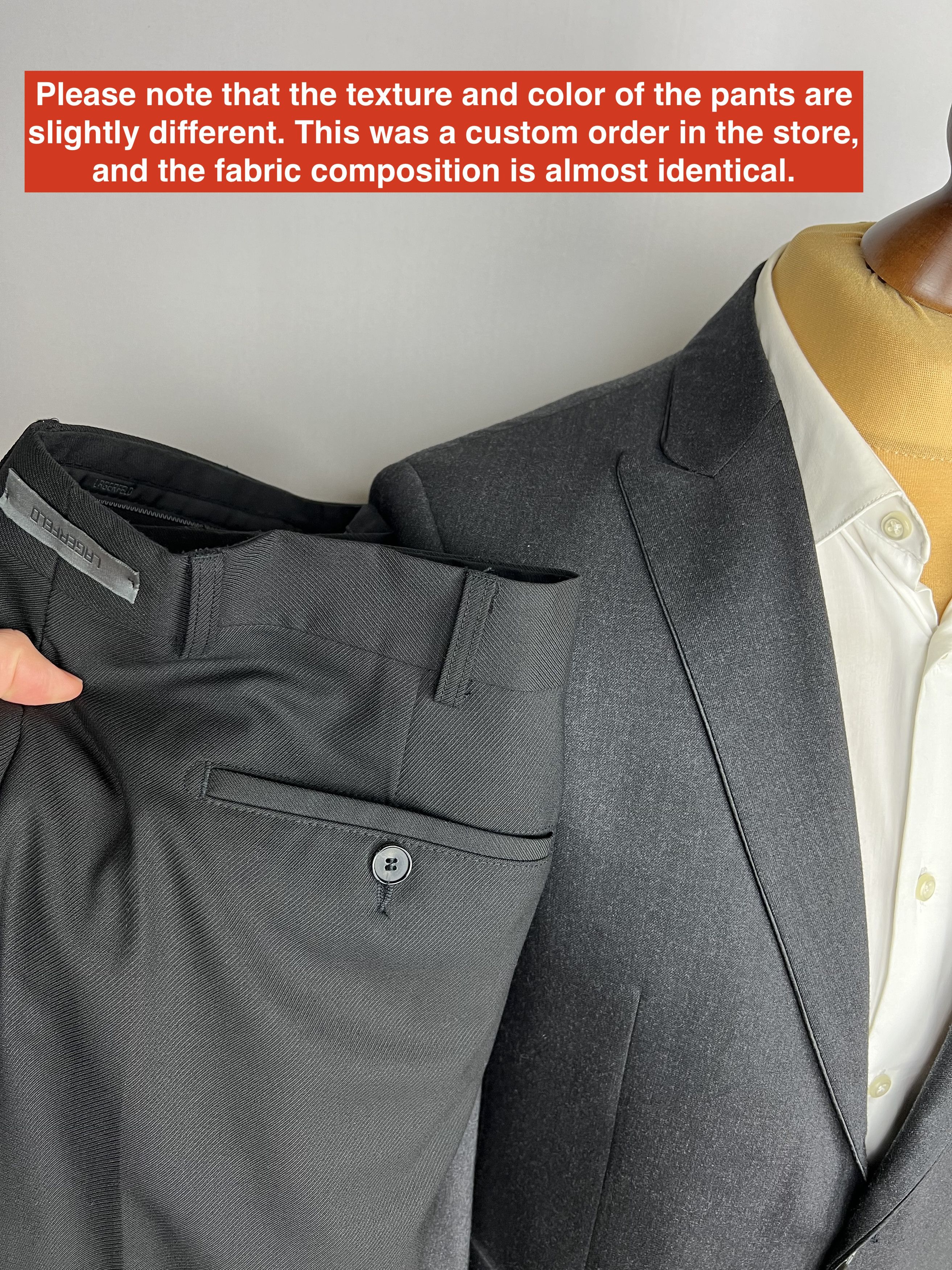 Karl Lagerfeld Modern 2-Piece Solid Wool Blend Suit Size 38R - 2 Thumbnail