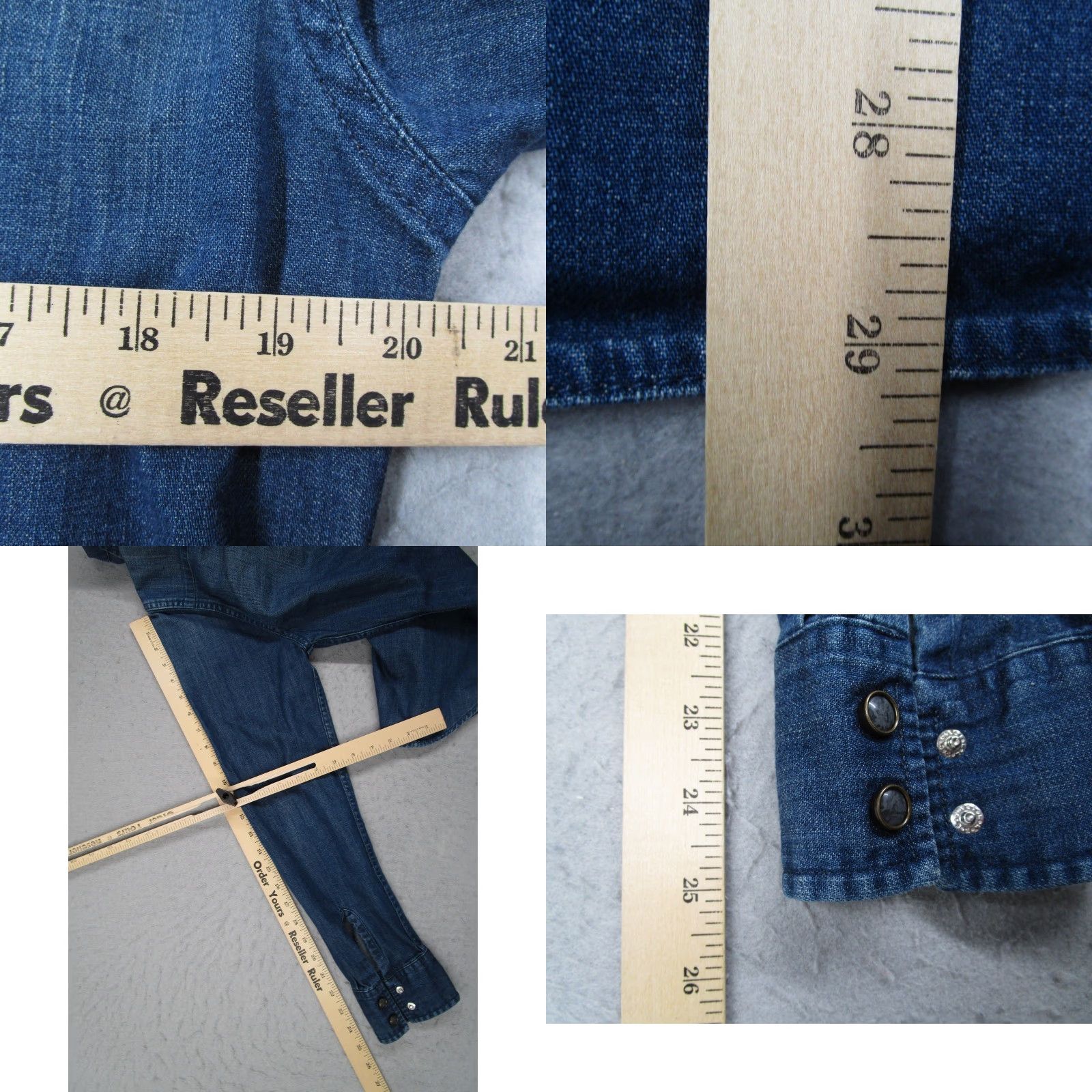 Levi's Levi's Denim Western Shirt Medium Wash Regular Long Sleeve Snap Front 66986-0017 M Mens Blue Casual Pockets Button-Up Western Style Collared Size US M / EU 48-50 / 2 - 8 Thumbnail