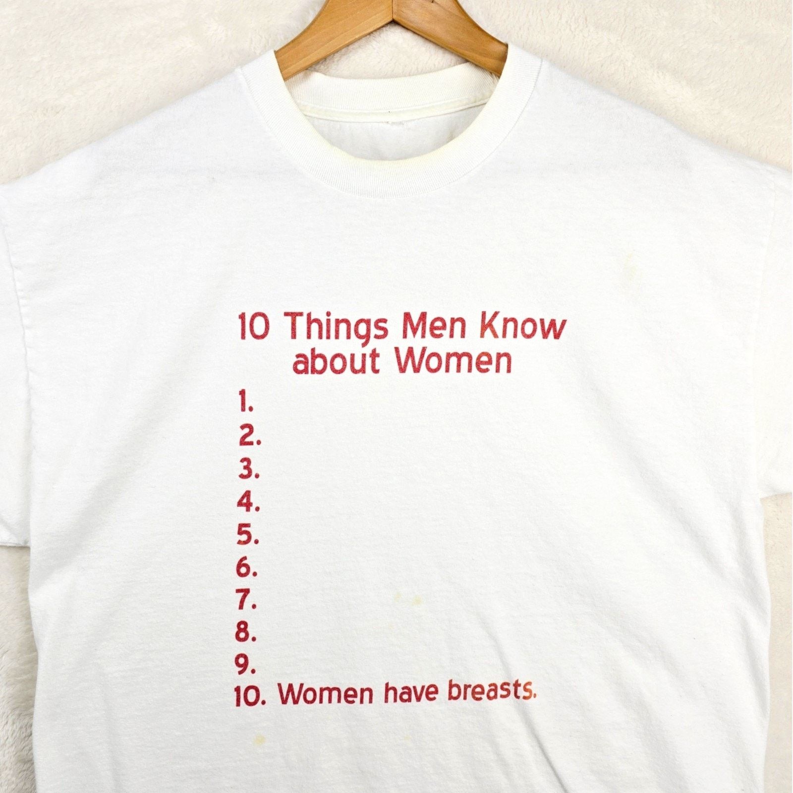 Other Vintage 10 Things Men Know About Women Shirt Mens XL Funny Size US XL / EU 56 / 4 - 1 Thumbnail