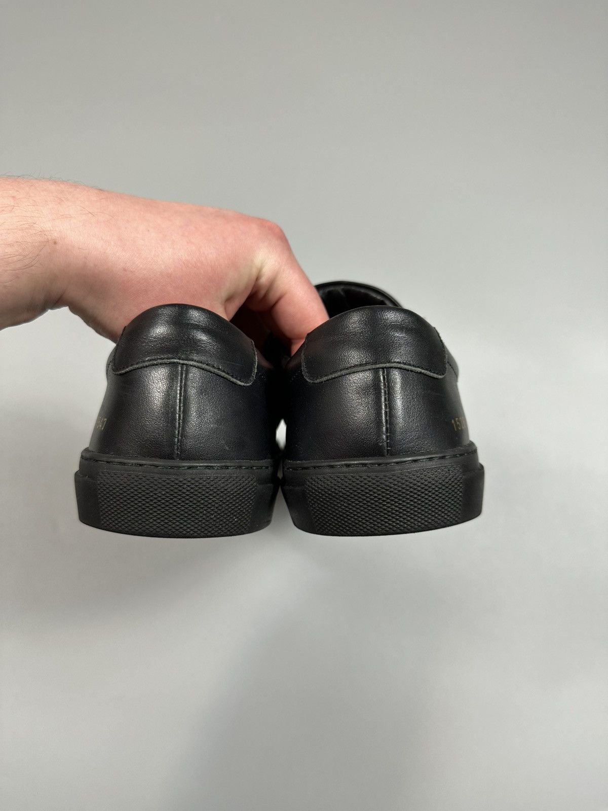 Common Projects Common Projects Achilles Low Black Leather Sneakers Size US 13 / EU 46 - 9 Thumbnail