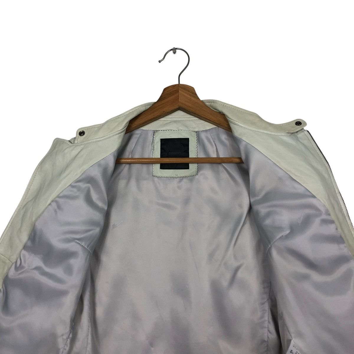 Japanese Brand 🔥CROPPED BIKER SOFT LEATHER JACKET MOUSSY ISSEY MIYAKE Size US S / EU 44-46 / 1 - 14 Thumbnail
