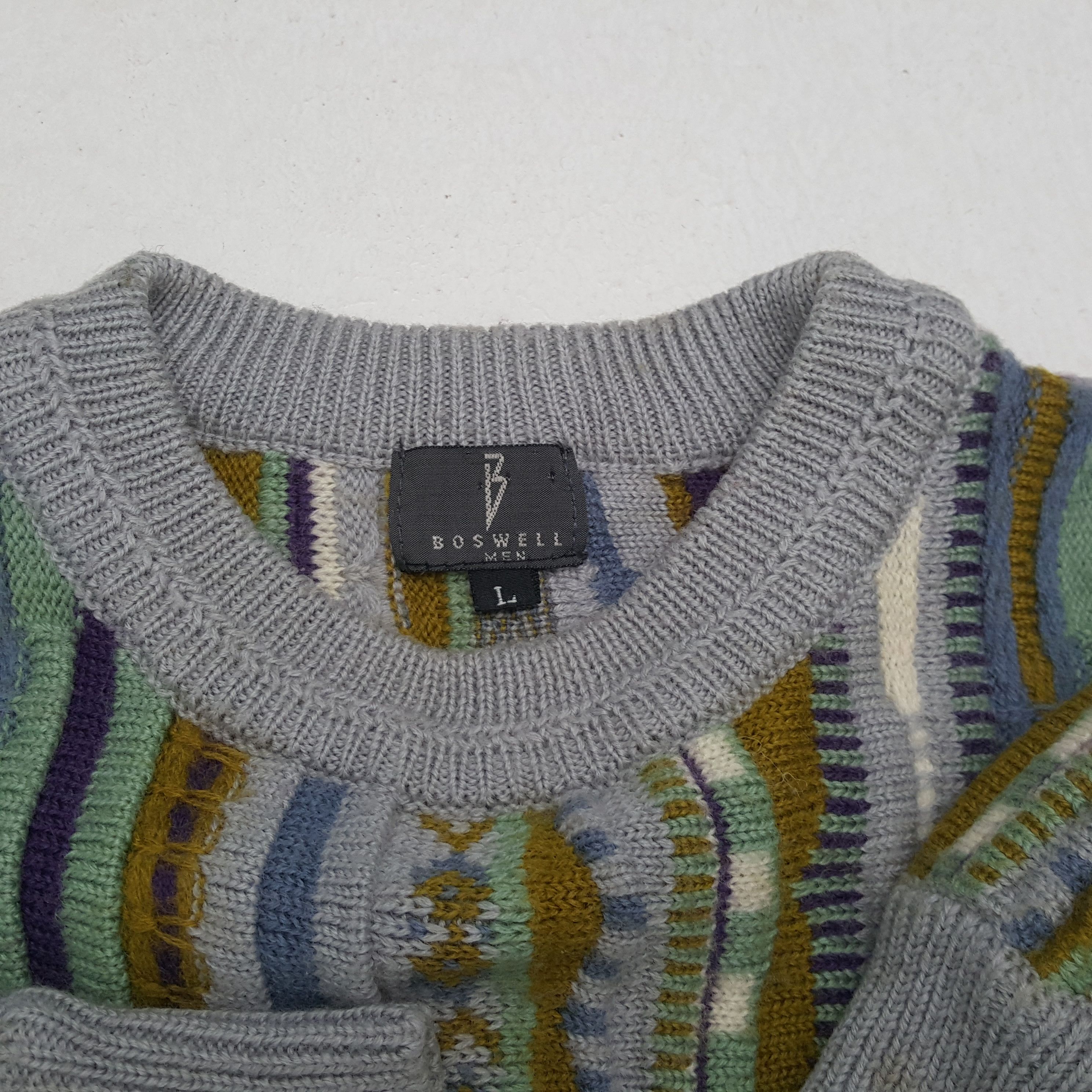Vintage BOSWELL Coogi Style Streetwear Knitwear Sweater Size US S / EU 44-46 / 1 - 9 Thumbnail