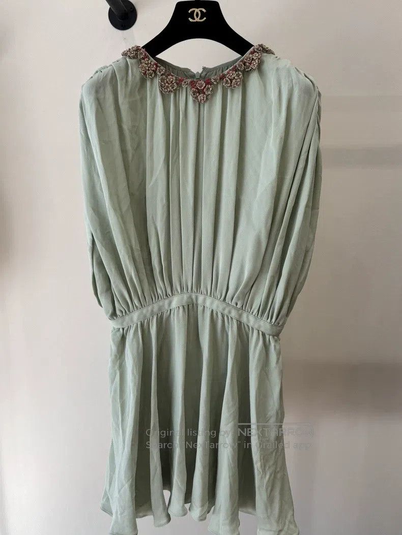 Valentino Valentino Green silk dress Size S / US 4 / IT 40 - 1 Thumbnail