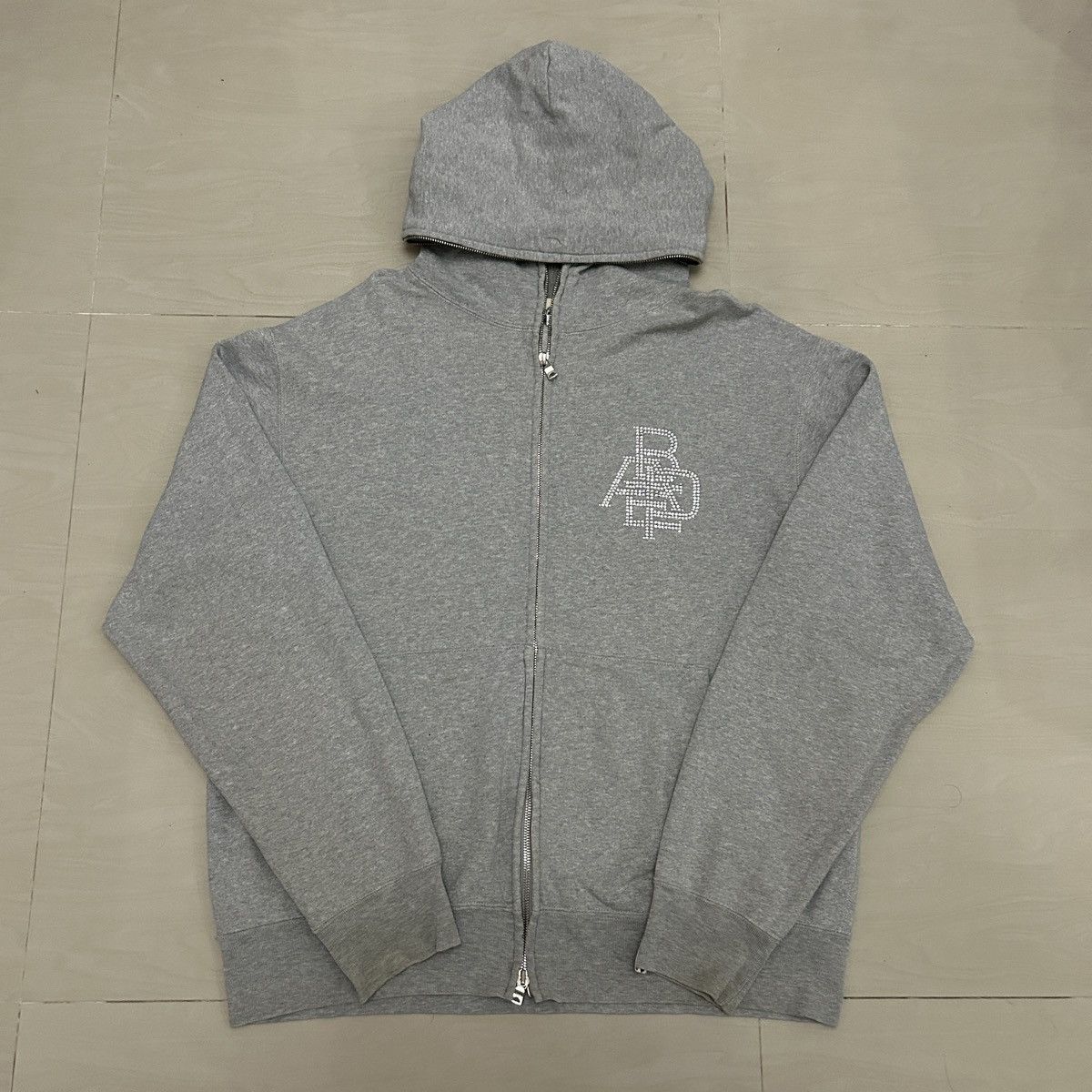 Bape × Swarovski Vintage Bape Swarovski College Logo Full Zip Hoodie Size US M / EU 48-50 / 2 - 18 Thumbnail