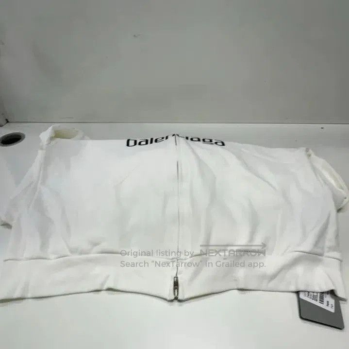 Balenciaga Balenciaga Stylish White Hooded Zip Sweatshirt. Size US XS / EU 42 / 0 - 6 Thumbnail