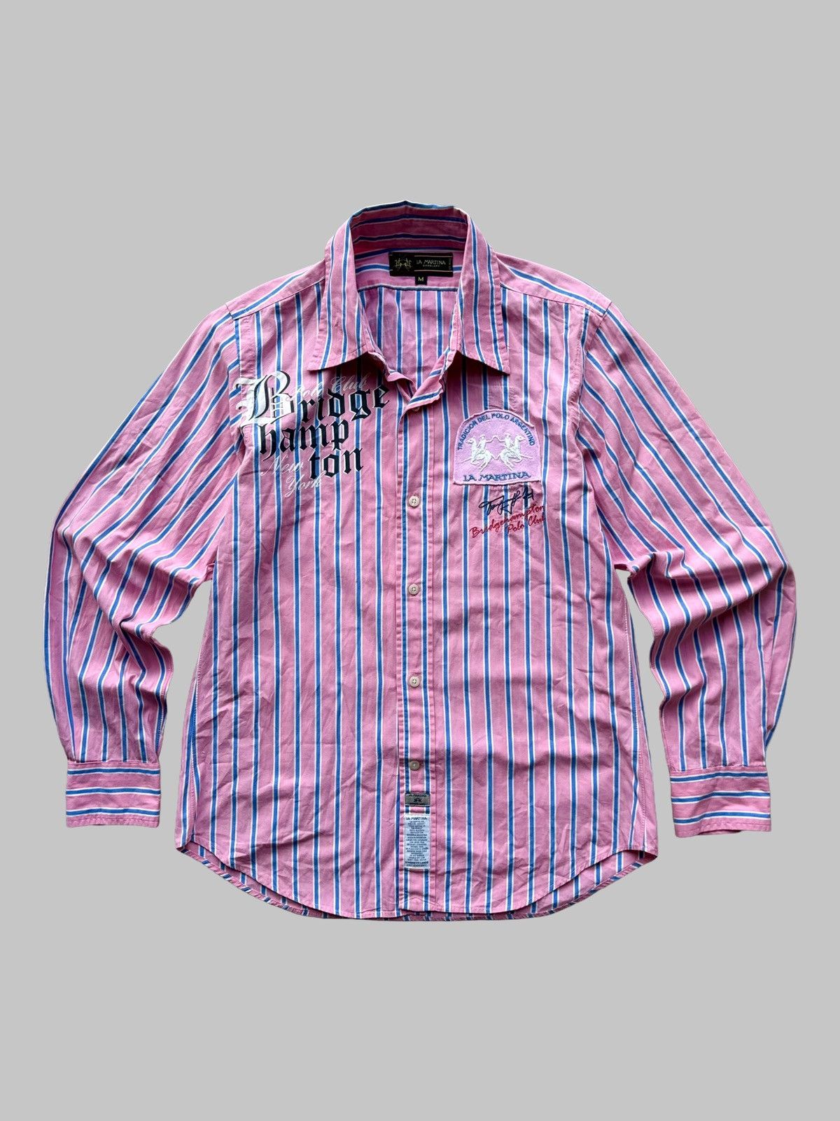La Martina La Martina Vintage Polo Club Bridgehamton New York Y2K Shirt Size US M / EU 48-50 / 2 - 1 Thumbnail