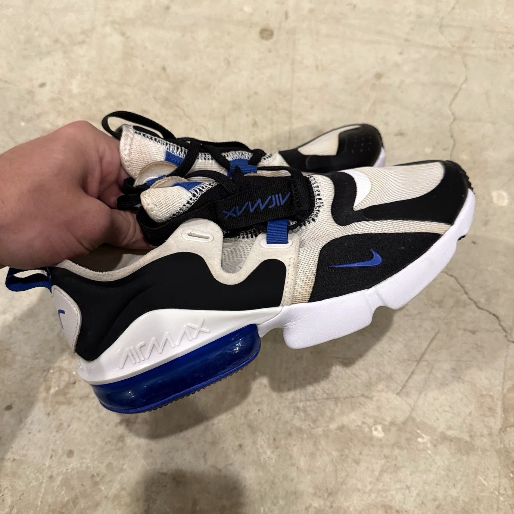 Nike Nike Air Max Infinity Sneakers Men’s Size 6.5 Black Game Royal Textile Rubber Foam Lower Top Casual Running & Jogging Sen Tread 2020 Size US 7 / EU 40 - 4 Thumbnail