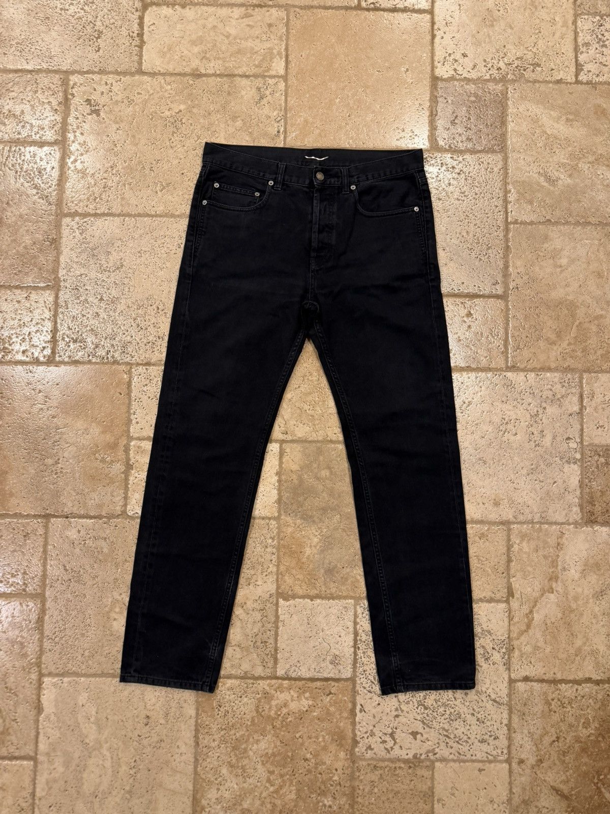 Saint Laurent Paris Saint Laurent x Anthony Vaccarello D38 Black Denim Jean Size US 33 - 5 Thumbnail