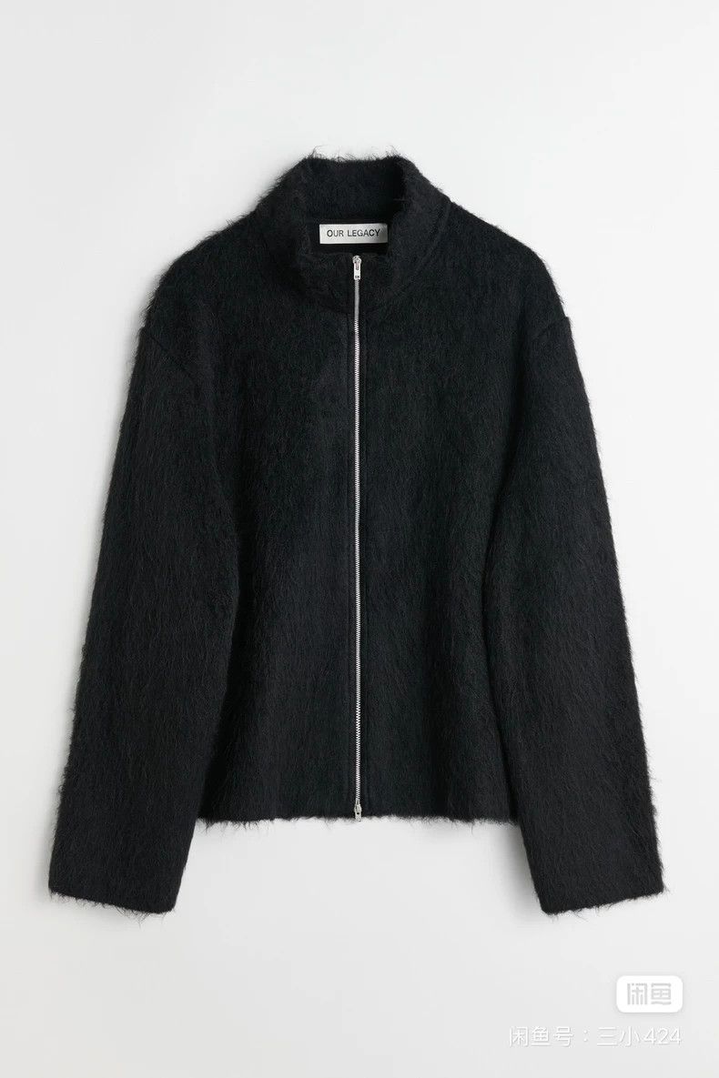 Our Legacy Our Legacy size52 Black horsehair zipper coat Size US L / EU 52-54 / 3 - 2 Thumbnail