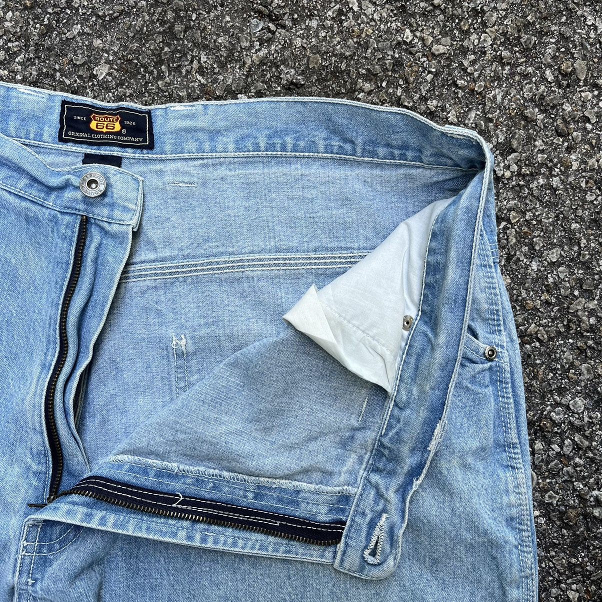 JNCO Crazy Vintage Y2K Baggy Carpenter Jeans Route 66 Denim Size US 40 / EU 56 - 8 Thumbnail
