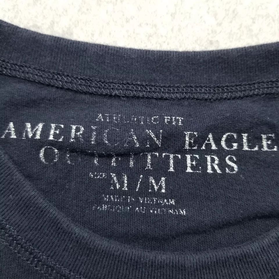 American Eagle Outfitters American Eagle Shirt Mens Medium Blue Crew Neck Patch Size US M / EU 48-50 / 2 - 5 Thumbnail