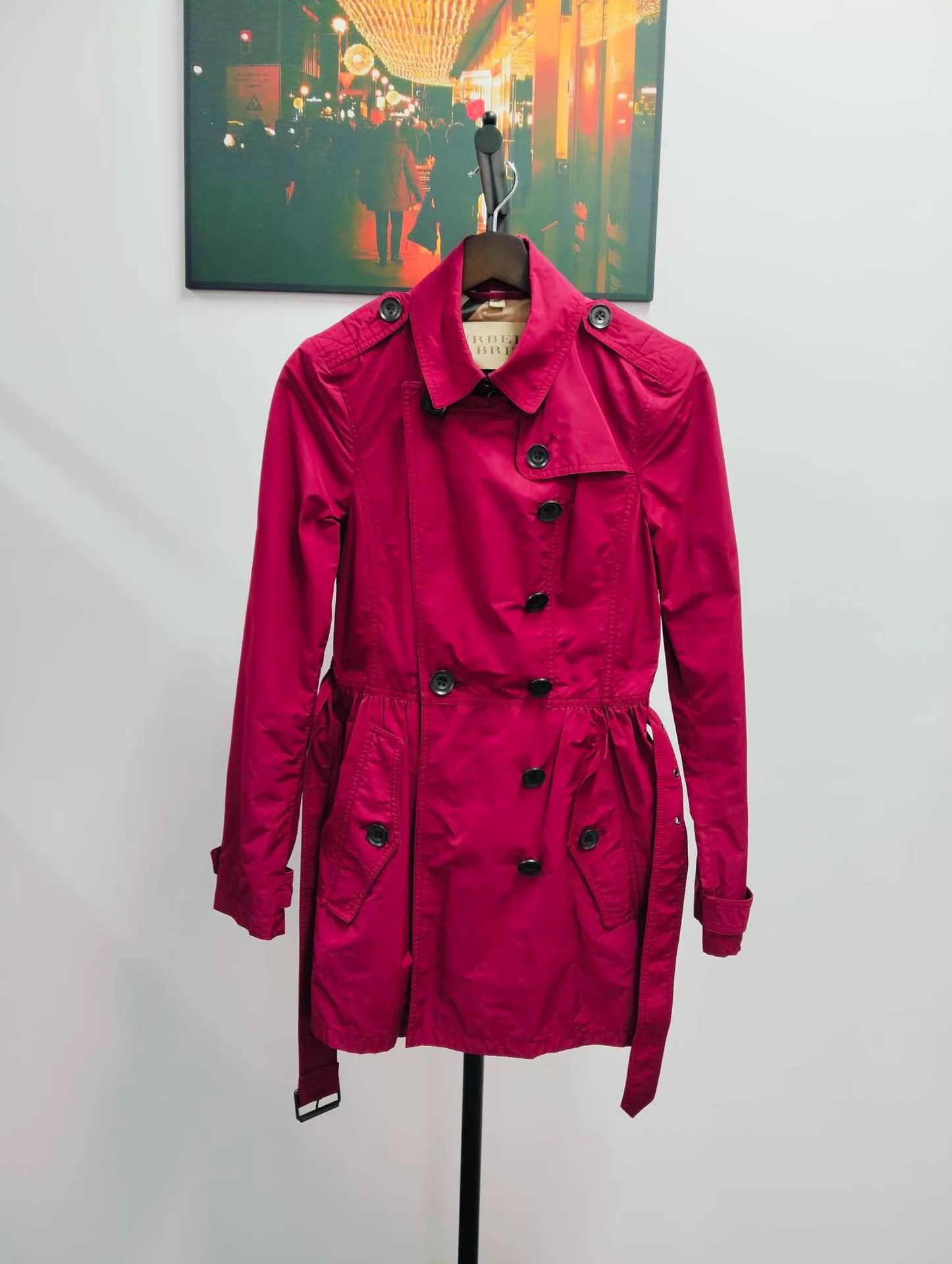 Burberry Mid-Length Trench Coat UK6