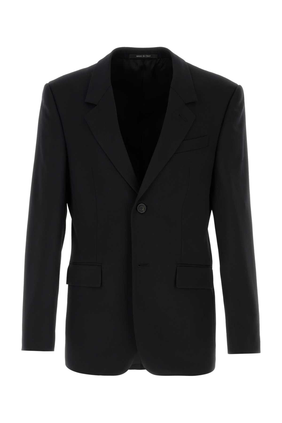 Balenciaga Black Wool Blazer Size US L / EU 52-54 / 3 - 1 Thumbnail