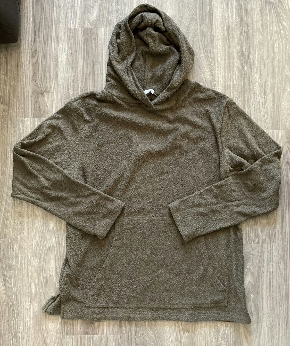 image of Adam Mar Terry Hoodie in Olive, Men's (Size Large)