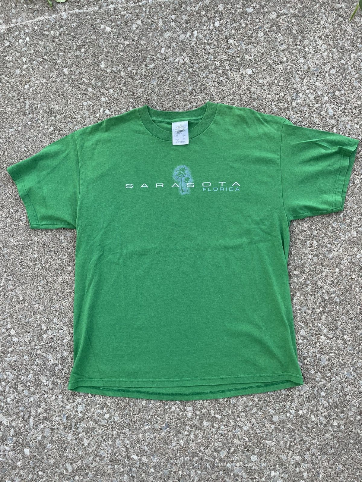 Adidas Vintage Y2K Adidas Sarasota Florida Green Tshirt Size US L / EU 52-54 / 3 - 2 Thumbnail