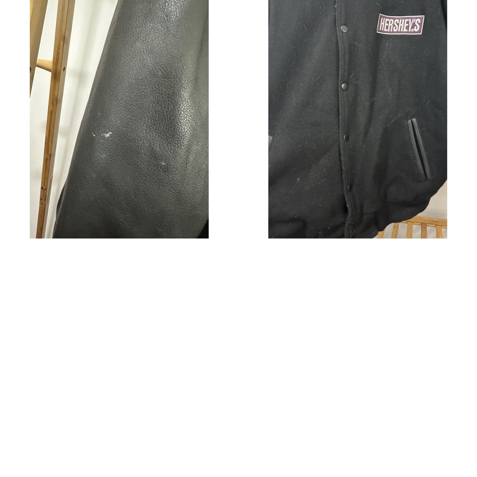 Vintage VTG Godzilla Hershey's 1998 Movie Promo Bomber Wool Leather Black Jacket XL Mens Size US XL / EU 56 / 4 - 8 Thumbnail