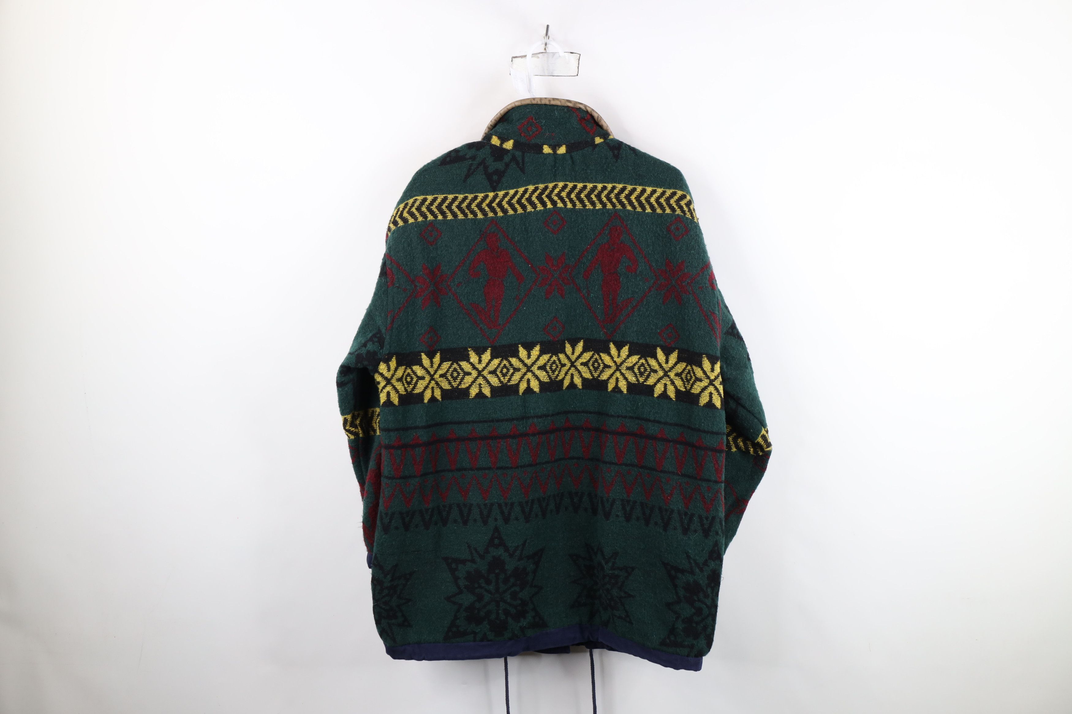 Vintage Vintage 90s Streetwear Reversible Fair Isle Canvas Jacket Size US S / EU 44-46 / 1 - 8 Thumbnail