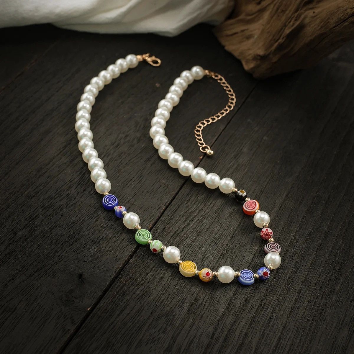 Jewelry Imitation Acrylic Beads Pearl Necklace Size ONE SIZE - 4 Thumbnail