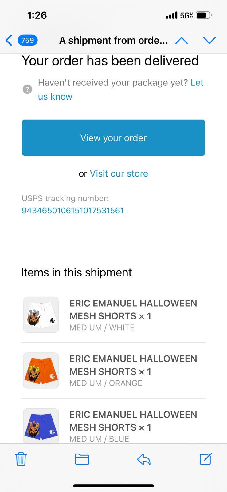 Asspizza × Eric Emanuel Eric Emanuel Asspizza blue Halloween shorts medium Size US 30 / EU 46 - 3 Thumbnail
