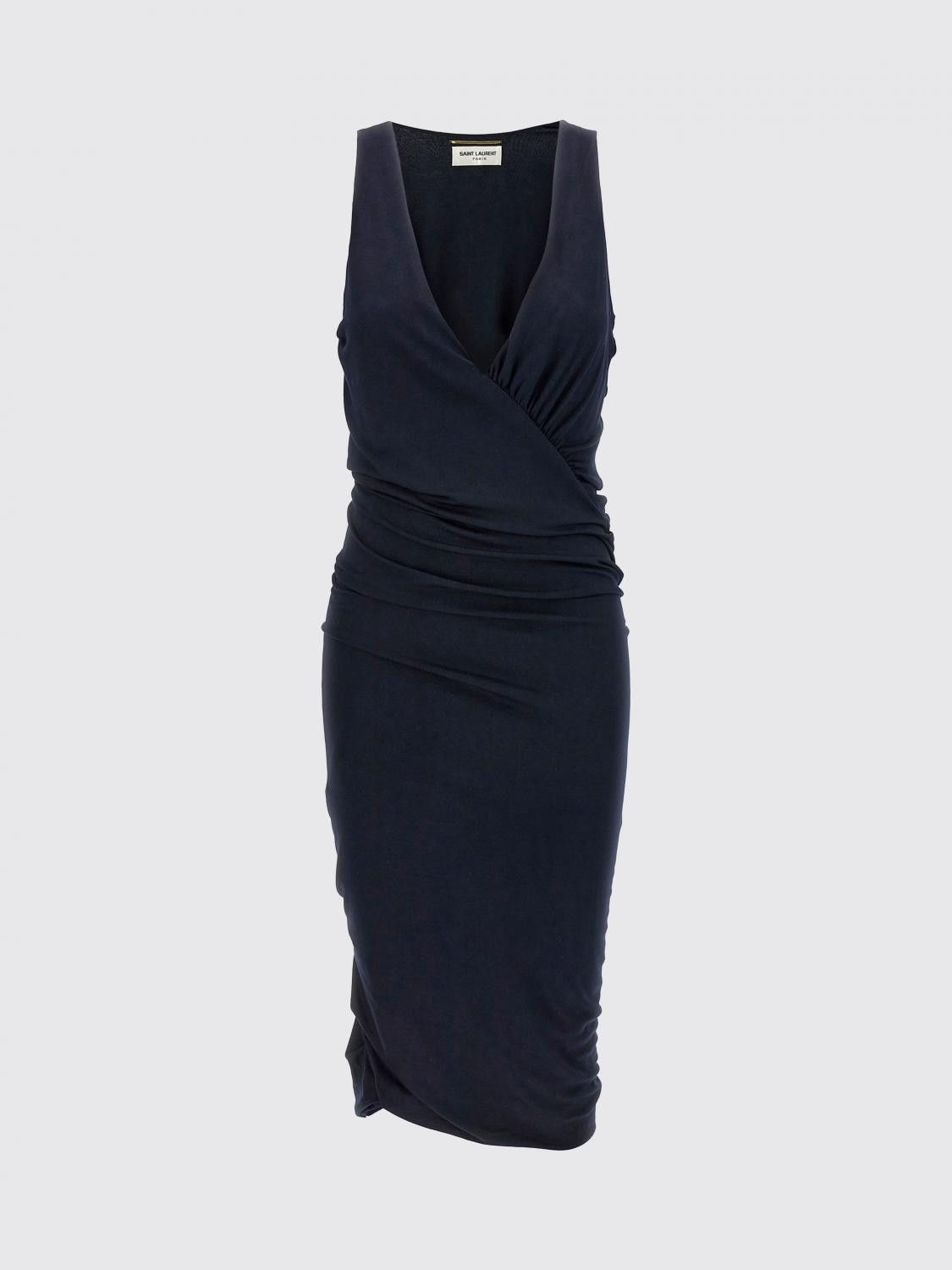 Saint Laurent Paris Saint Laurent Dress Woman Blue Size XS / US 0-2 / IT 36-38 - 1 Thumbnail