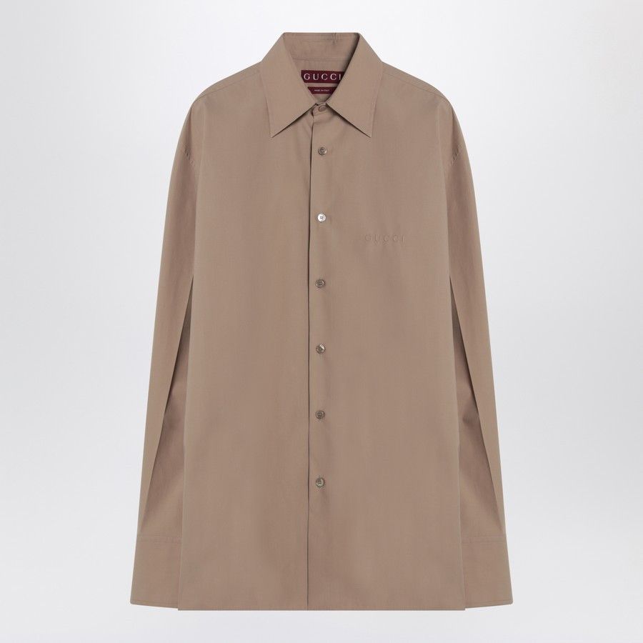 Gucci o1d2blof0325 Cotton Shirt in Beige Size US M / EU 48-50 / 2 - 1 Thumbnail