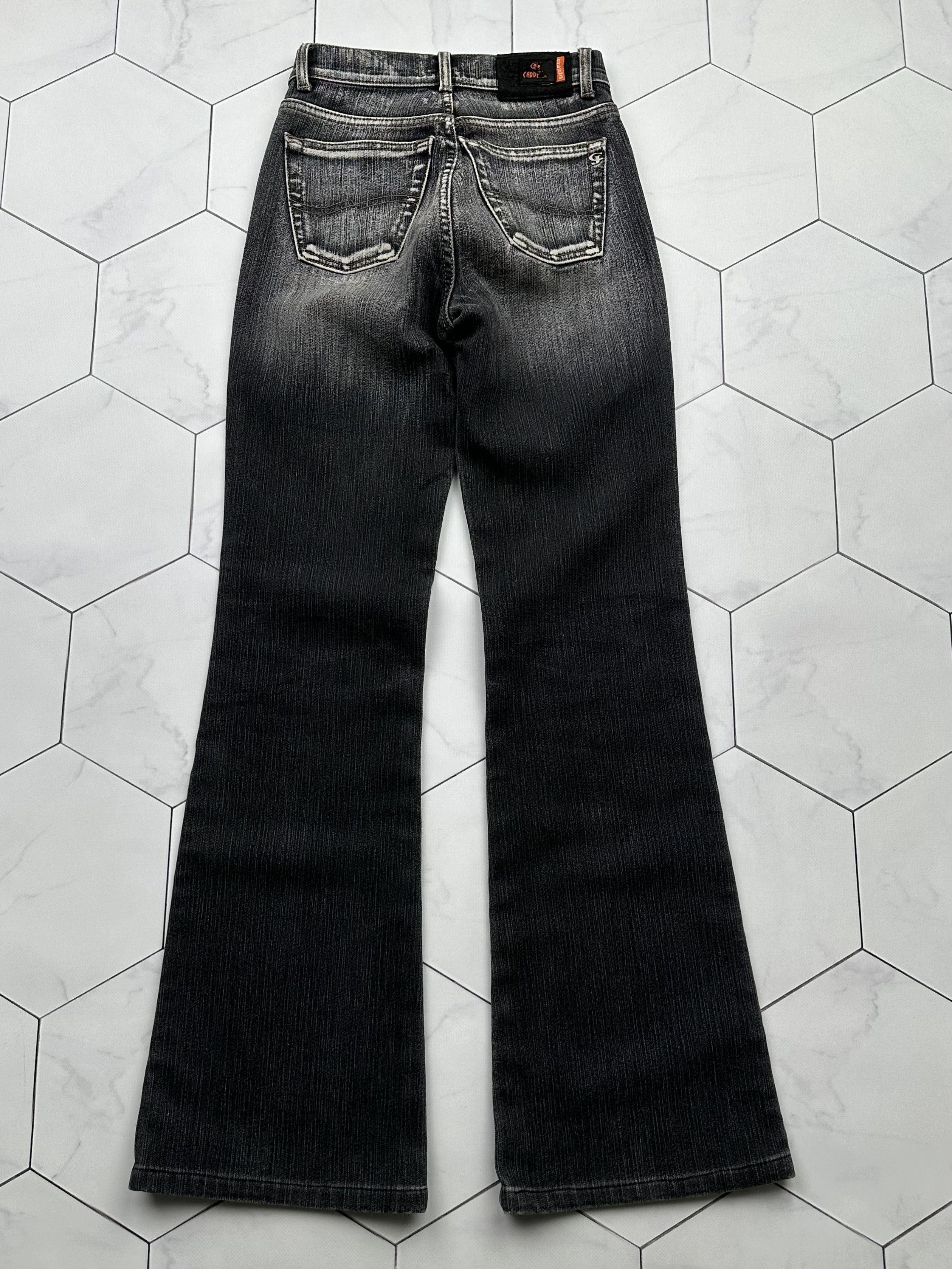 Japanese Brand Vintage Faded Flare Jeans (B516)E2 Size 26" / US 2 / IT 38 - 4 Thumbnail