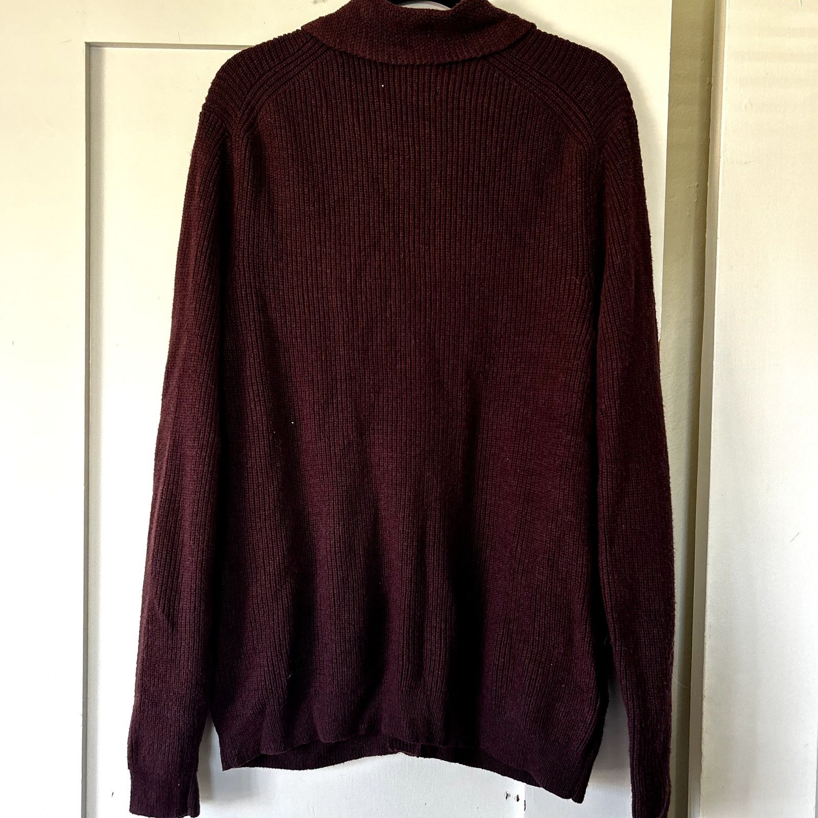 Joseph Abboud Men's Joseph Abboud burgundy long sleeve cardigan Size US XL / EU 56 / 4 - 4 Thumbnail