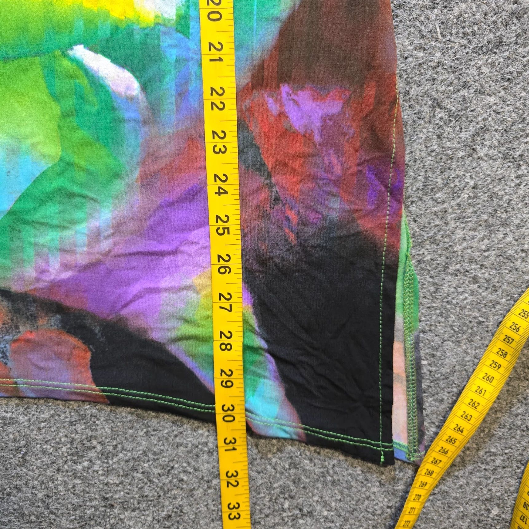 Vintage Clara Sun Woo Top Women Medium Green Stretch Tunic V Neck Abstract Art Casual Shirt Blouse Knit Geometric 3/4 Sleeve Pullover Size M / US 6-8 / IT 42-44 - 6 Thumbnail