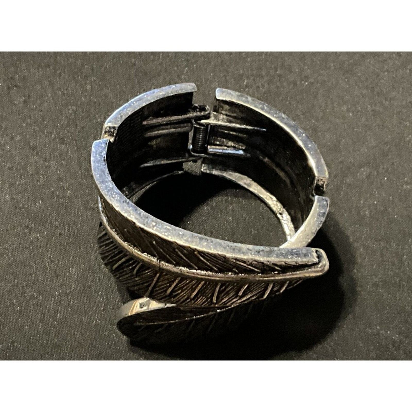 Other Adj. Hinged Wide Cuff Leaf Shaped Bracelet 6in unopened Size ONE SIZE - 3 Thumbnail