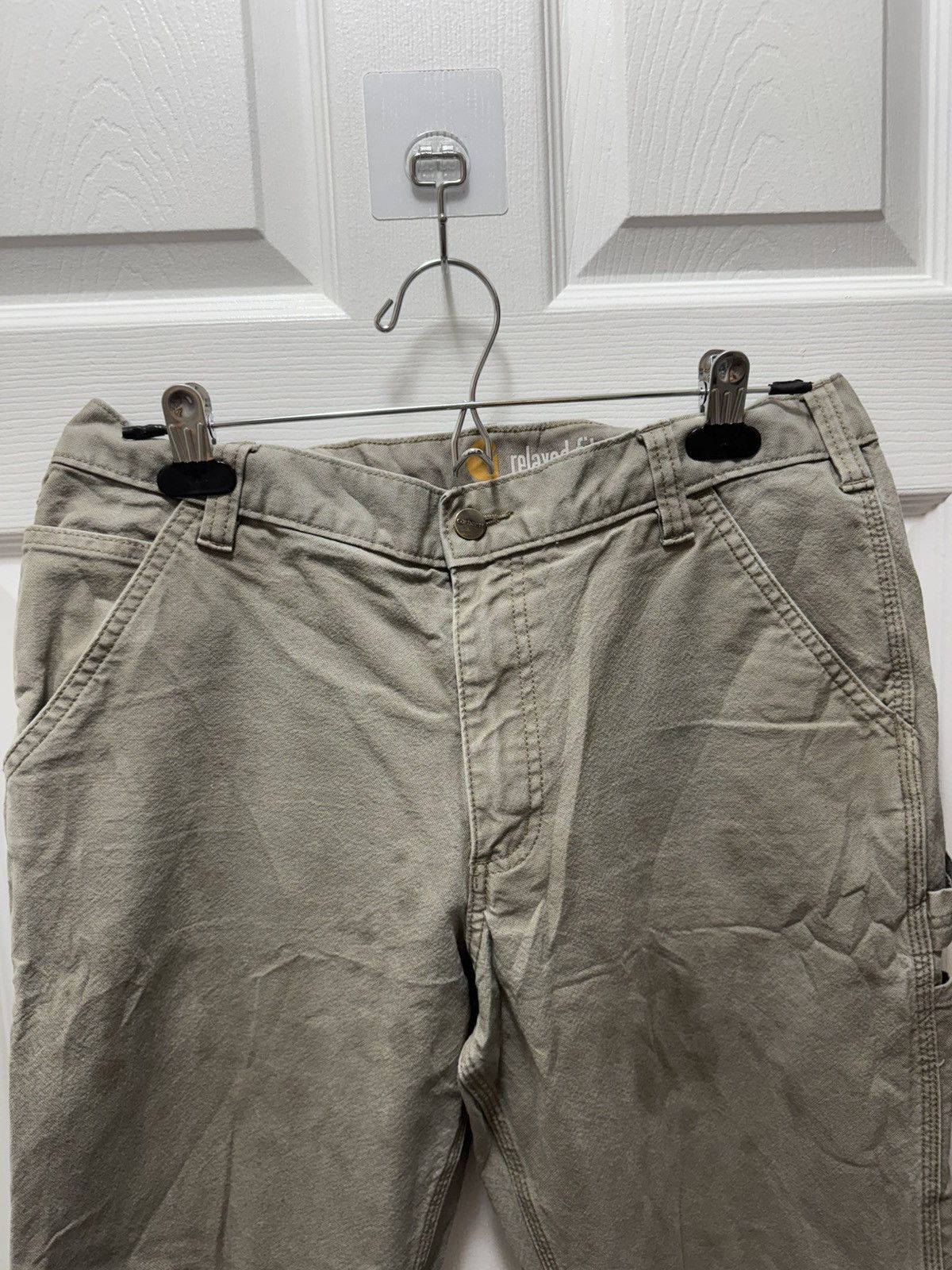 Carhartt Carhartt Carpenter Work Pants Pocket Distressed Relaxed Size US 34 / EU 50 - 3 Thumbnail