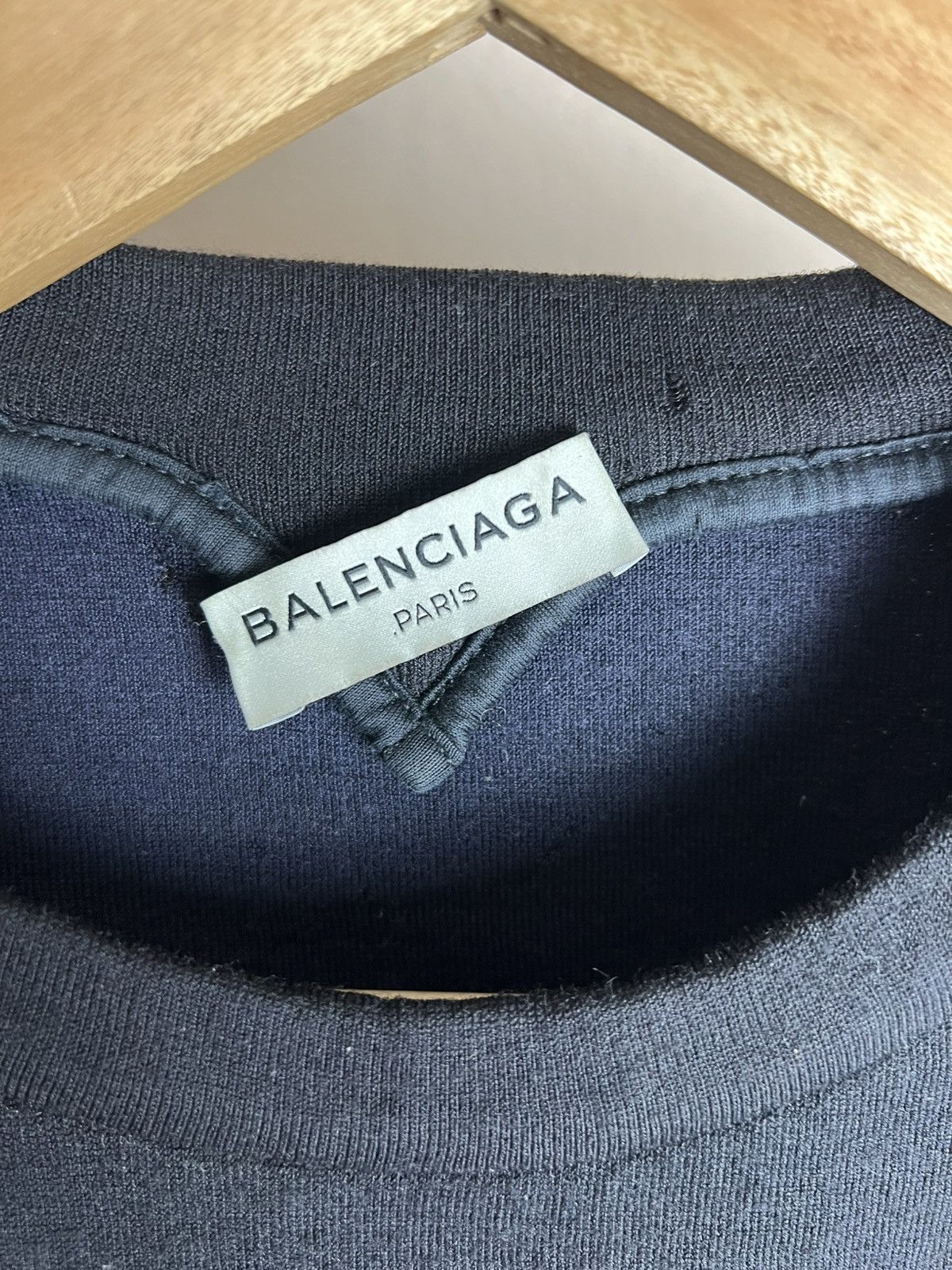 Balenciaga Distress Balenciaga Polyster Sweatshirt Black Plain Size US M / EU 48-50 / 2 - 5 Thumbnail