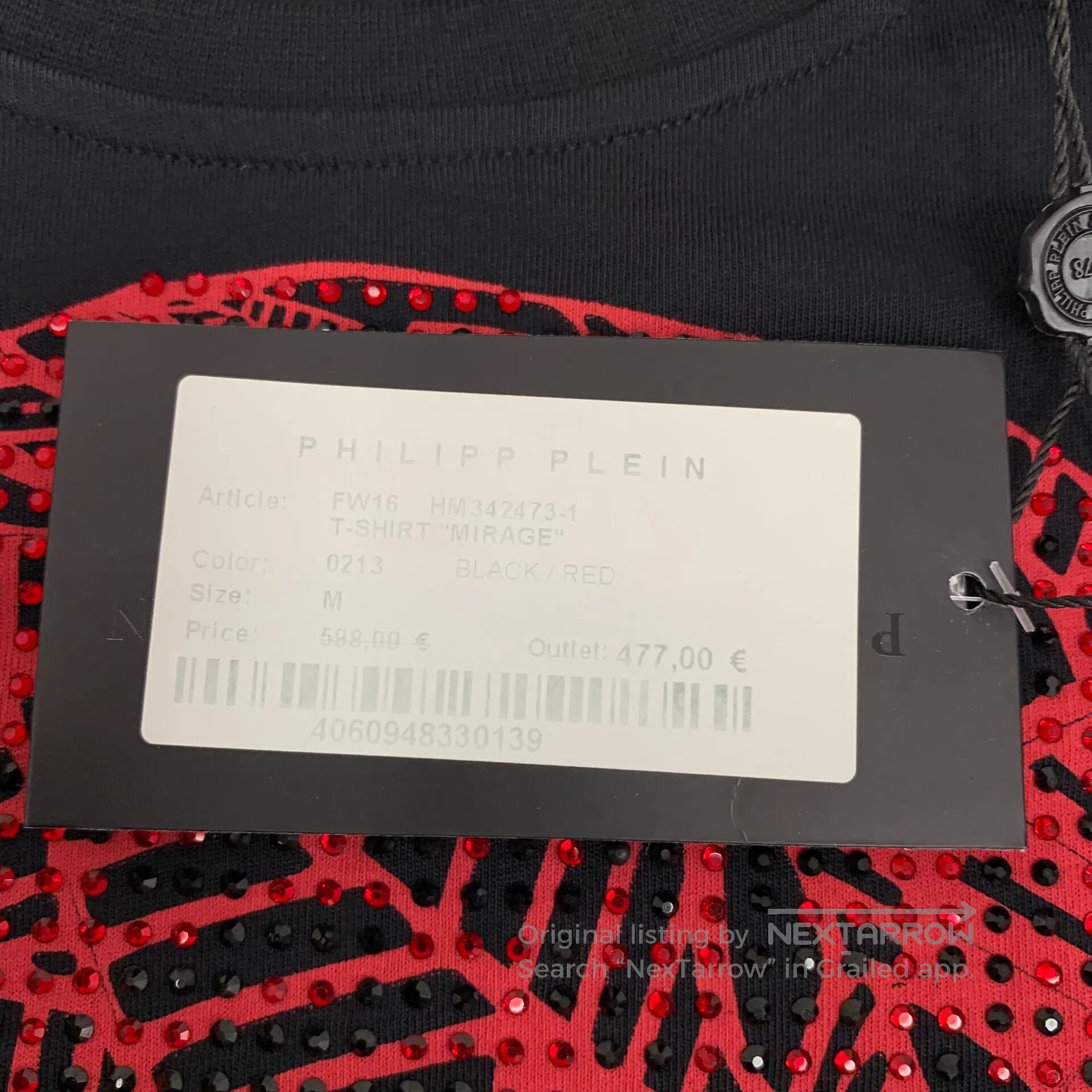 Philipp Plein Philipp Plein Black skull head stud print cotton crew neck Size US M / EU 48-50 / 2 - 8 Thumbnail