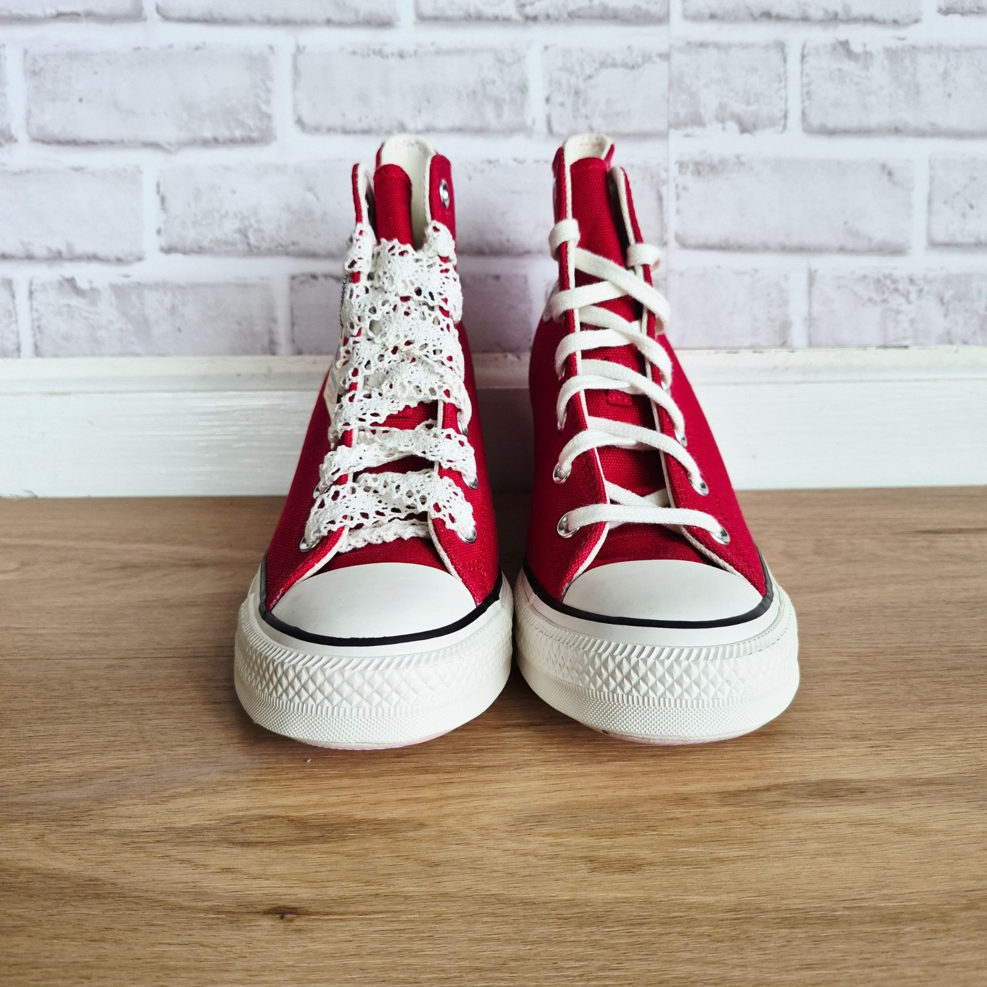 Converse ⭐Converse Chuck Wedge Platform Crochet Laces Hi Sz10.5 Women Size US 10.5 / IT 40.5 - 4 Thumbnail