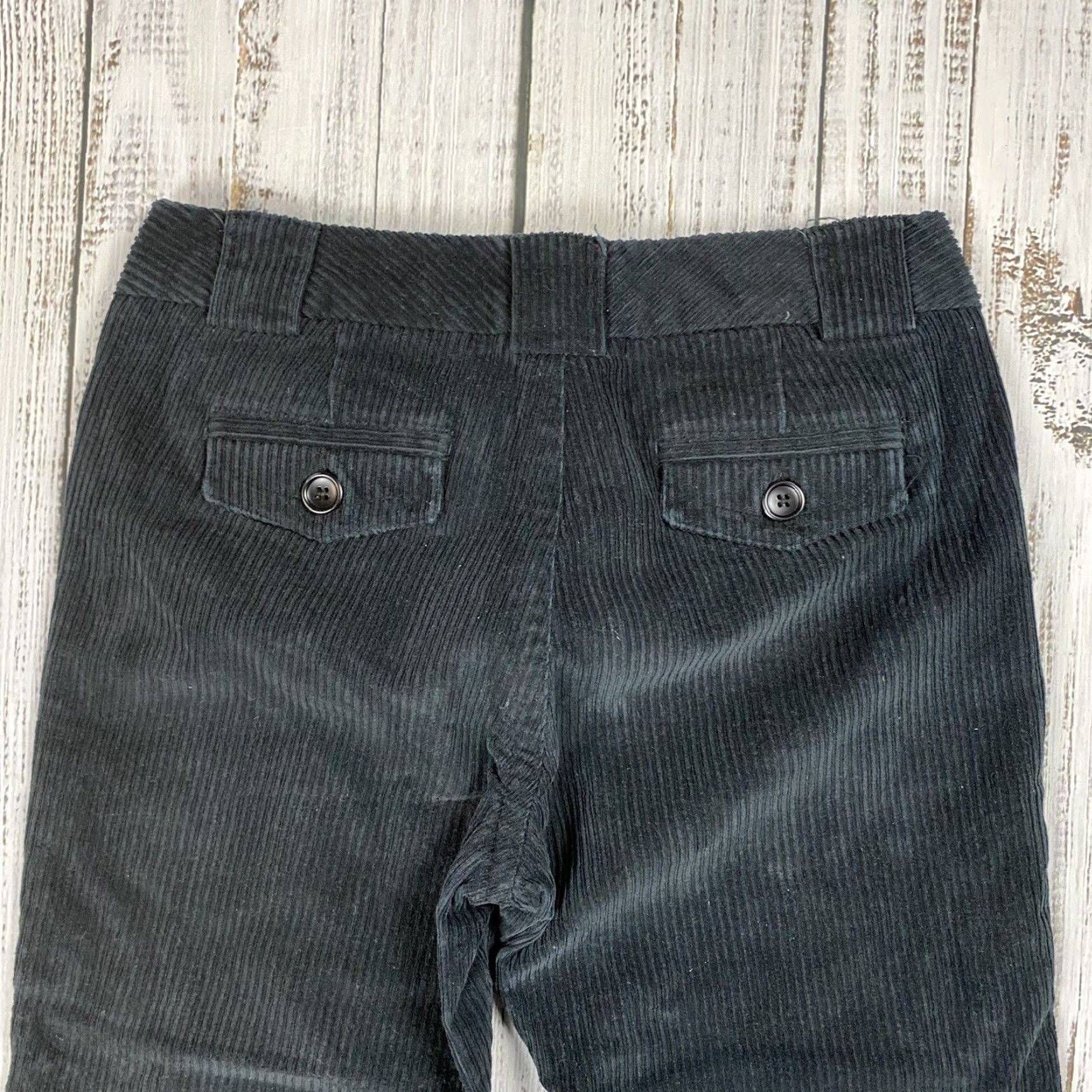 Banana Republic VINTAGE Banana Republic Womens Pants Corduroy Stretch Wide Leg 8 Black 30in Inseam 90s Size 30" / US 8 / IT 44 - 7 Thumbnail
