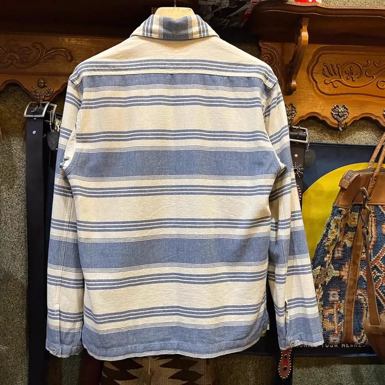 RRL Ralph Lauren RRL Ralph Lauren 20 cotton and linen striped retro jackets Size US M / EU 48-50 / 2 - 2 Thumbnail
