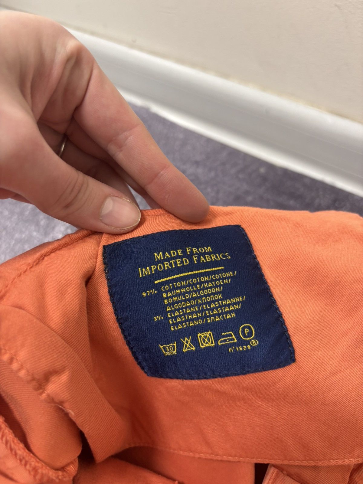 Polo Ralph Lauren Polo Ralph Lauren Men’s Classic Fit Orange Chino Pants Size US 32 / EU 48 - 13 Thumbnail
