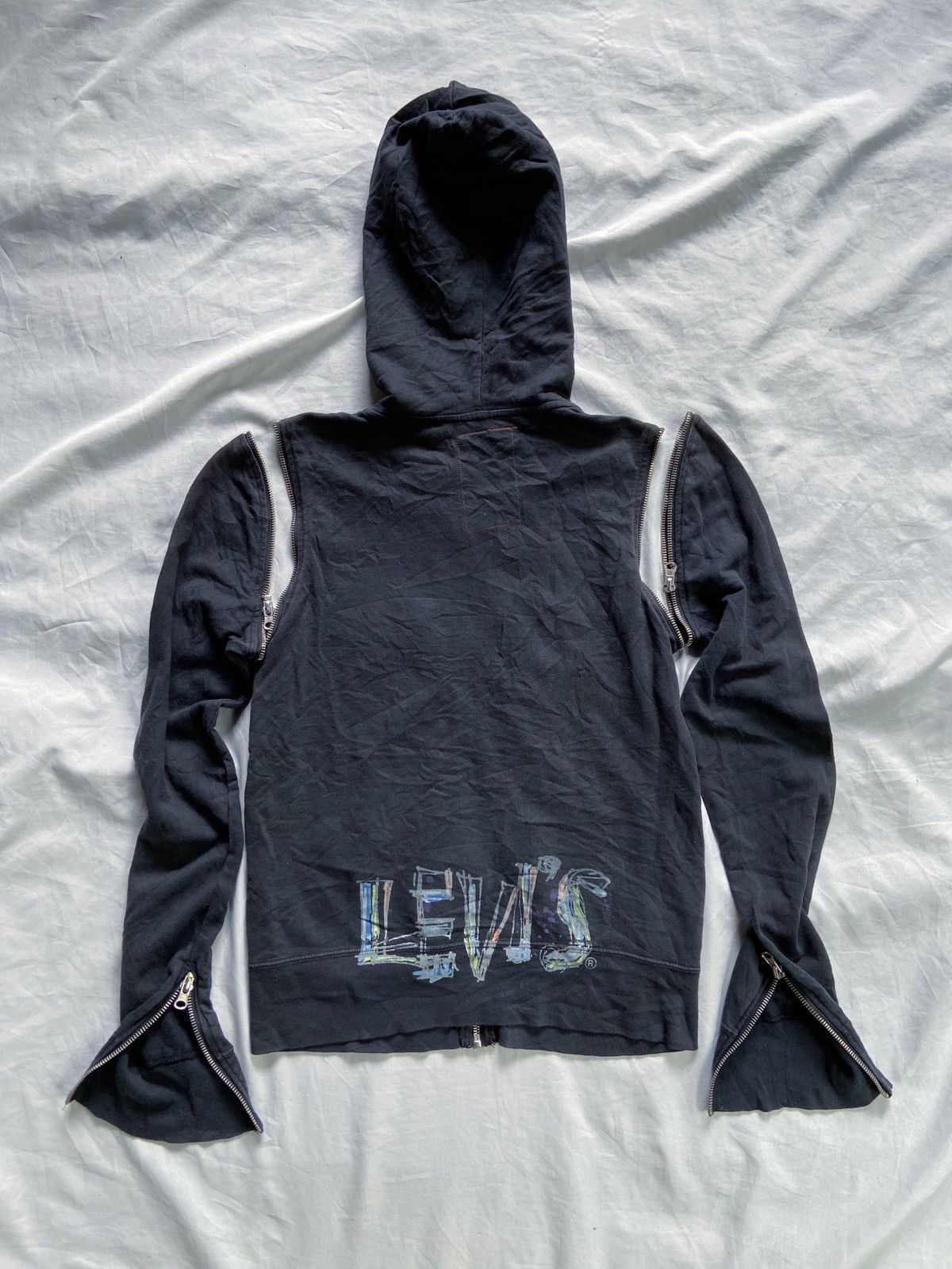Beauty Beast LEVIS MULTI ZIPPER PUNK SUN FADED STYLE ZIP HOODIE Size US S / EU 44-46 / 1 - 4 Thumbnail