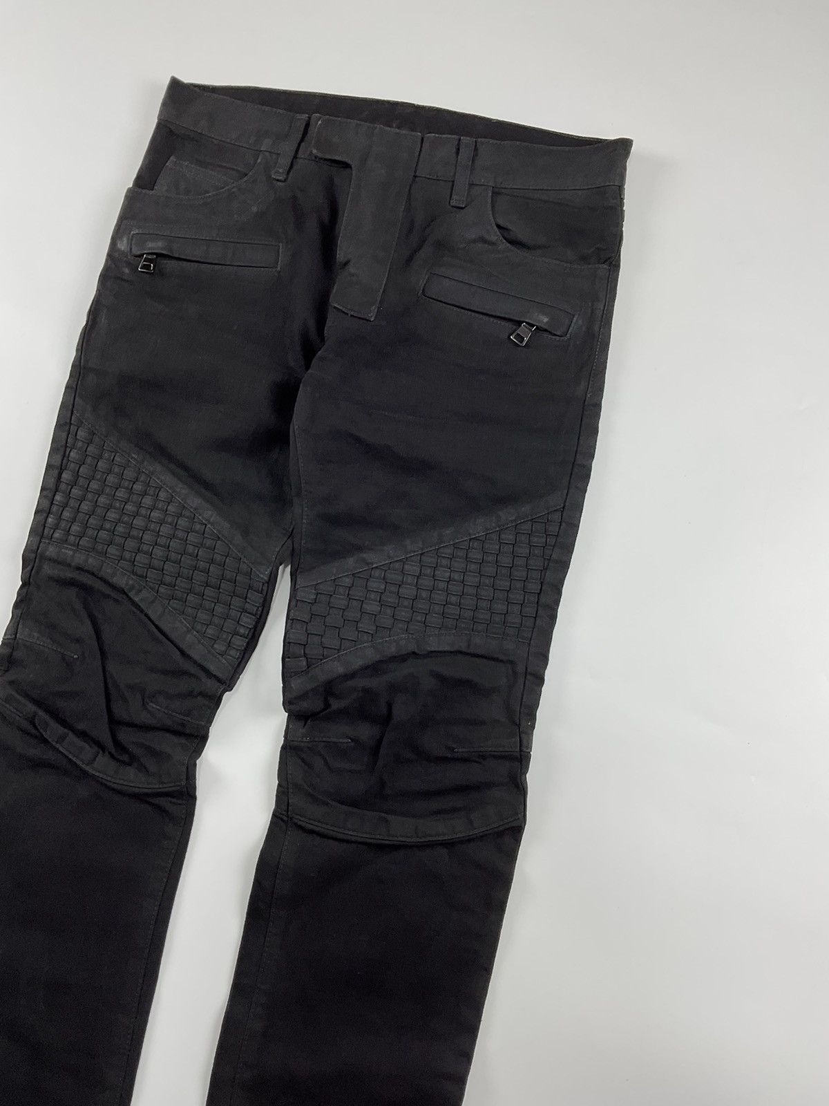 Balmain Balmain Basket Weave Biker Jeans Size US 29 - 6 Thumbnail