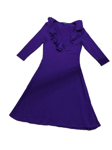 Ralph Lauren Vintage Ralph Lauren Purple Midi Dress Size XS Size XS / US 0-2 / IT 36-38 - 1 Thumbnail