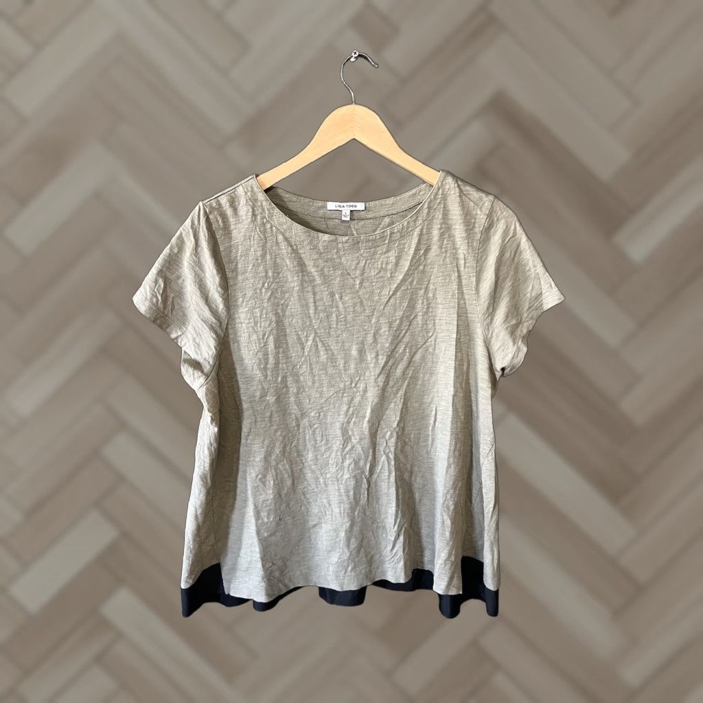 Vintage Lisa Todd Womens T-Shirt Green Short Sleeve Size L Size L / US 10 / IT 46 - 1 Thumbnail