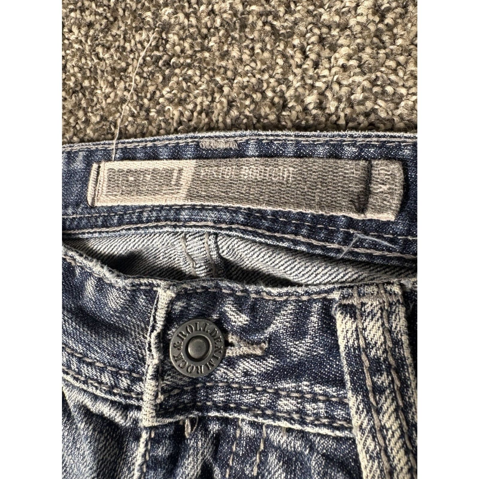 Pistola Rock & Roll Jeans Pistol Bootcut Mens 33x30 Blue Denim Cotton Western 5-Pocket Regular Rock and Roll Cowboy Jeans Size US 33 - 5 Thumbnail