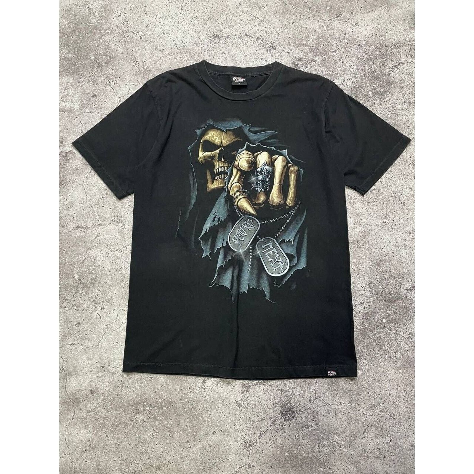 Japanese Brand × Vintage Vintage Akama T-Shirt Grim Reaper Graphic Black Goth Size L Size US L / EU 52-54 / 3 - 1 Thumbnail