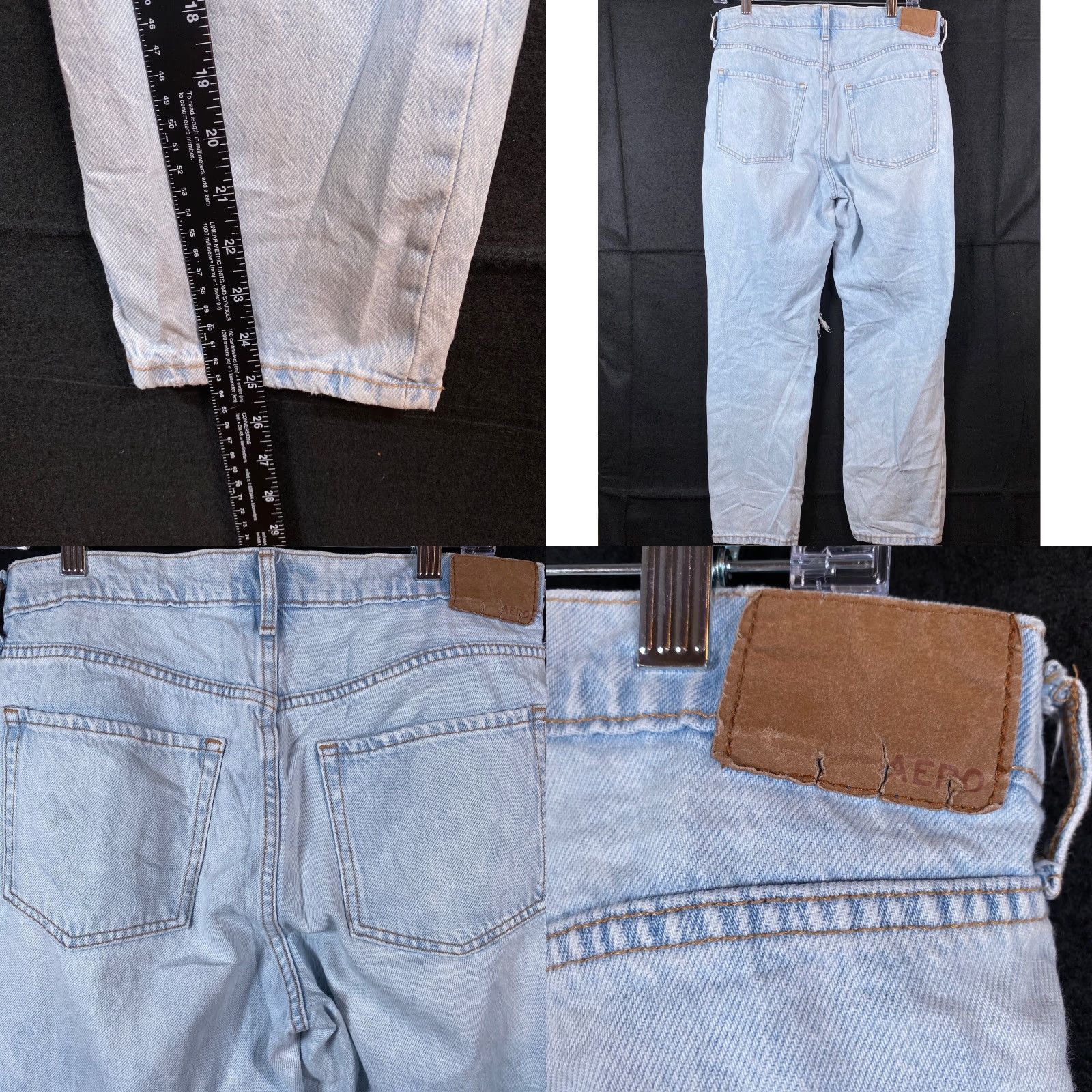Aeropostale VINTAGE Aeropostale Jeans Blue Denim Mom 10 Womens Distressed 5-Pocket Stretch Relaxed Cotton Polyester Denim-Blue Classic Mom Jeans Women Size 32" / US 10 / IT 46 - 8 Thumbnail