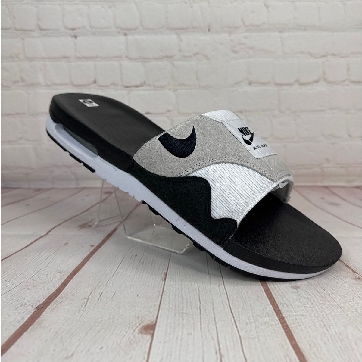 Nike Max Cirro Slides Sandals “White Gray Orange Platinum” 2024 Nike Nike Air Max 1 White Black Lt Neutral Grey Slides  main image 2