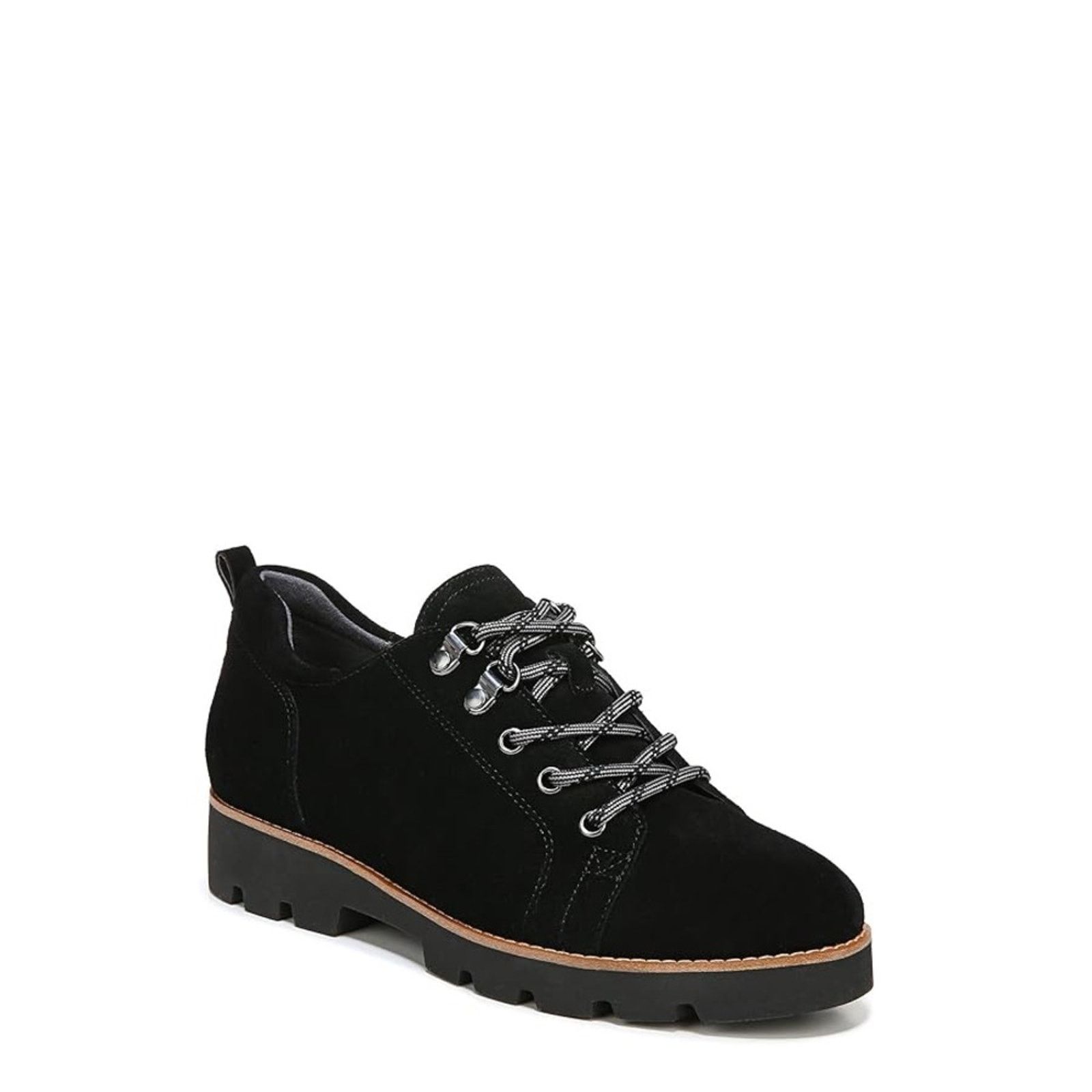 Vionic Vionic Ballari Black Suede Lace-Up Shoes Size 8.5 Wide Size US 8.5 / IT 38.5 - 1 Thumbnail