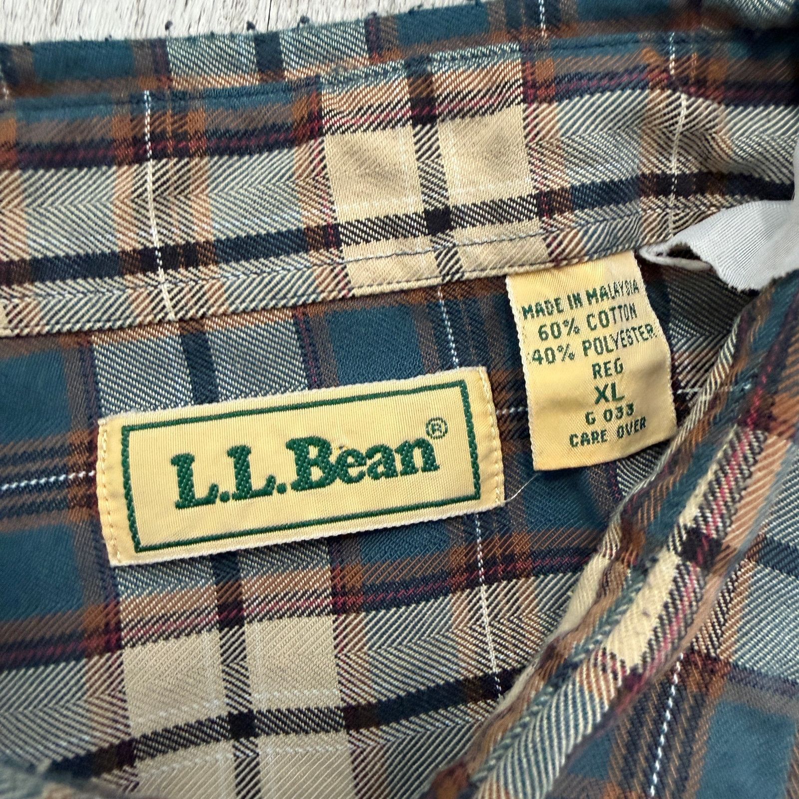 L.L. Bean Vintage LL Bean Flannel Shirt Men's Extra Large Plaid Button Size US XL / EU 56 / 4 - 4 Thumbnail