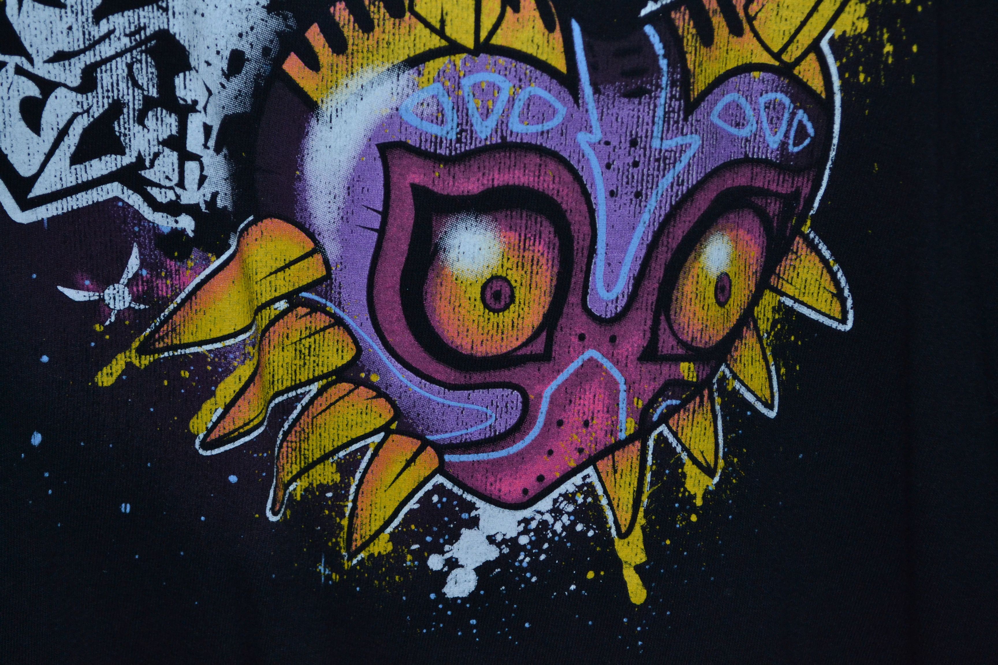 Vintage Majora's Mask Moon The Legend of Zelda Black Shirt L D-17 Size US L / EU 52-54 / 3 - 3 Thumbnail