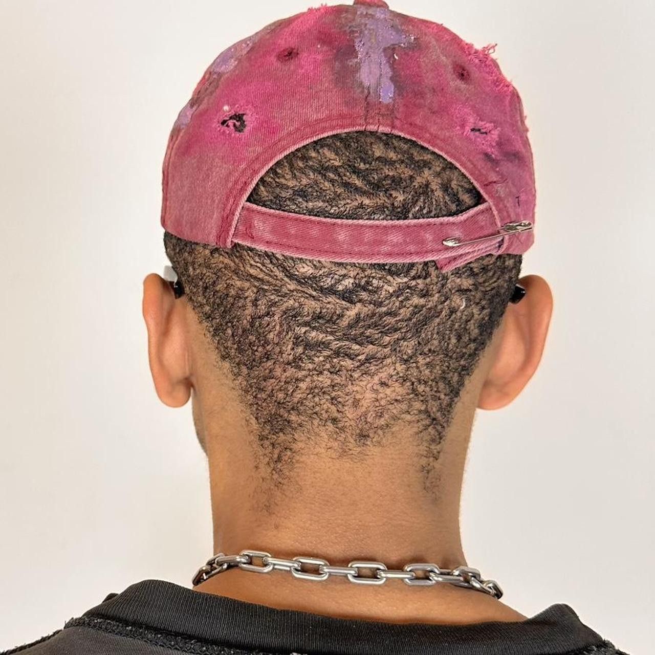 Other ASTROBOI* 'Mars' Red & Lavender Distressed Grunge Hat Size ONE SIZE - 8 Thumbnail
